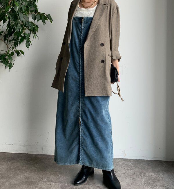  「【新色追加】コーデュロイジャンスカ」|ワンピース|