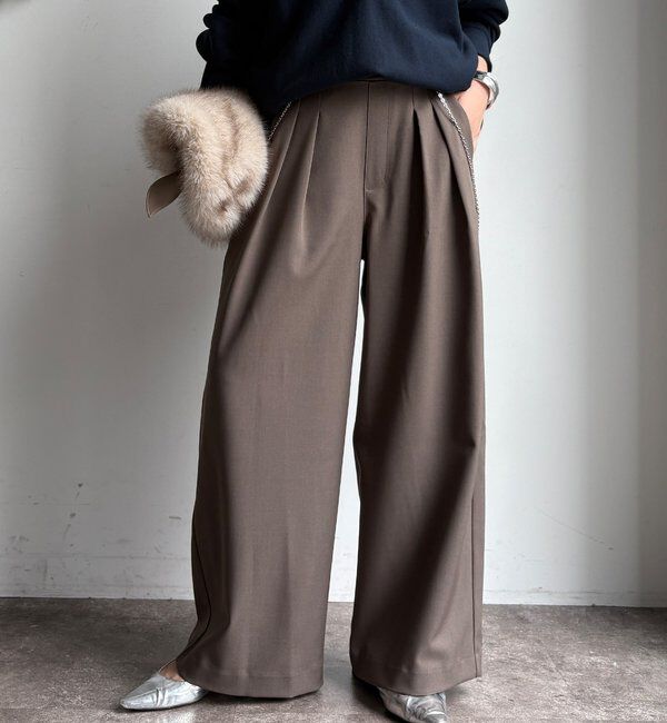  「メランジタックワイドパンツ」|チノ|