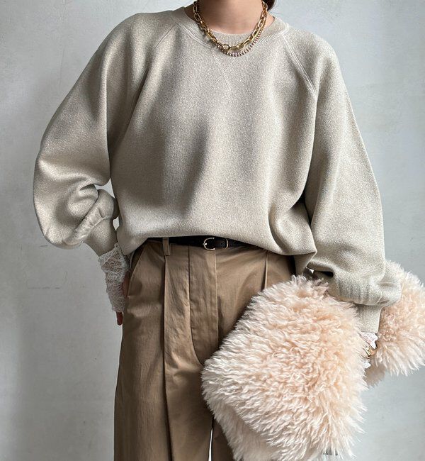  「ラメニットプルオーバー」|ニット・セーター|