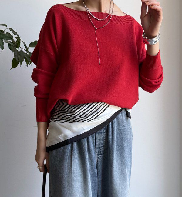  「ボートネックプルオーバー」|ニット・セーター|