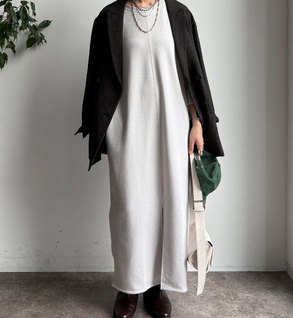  「ブークレーダンボールロングスリーブワンピース」|ワンピース|