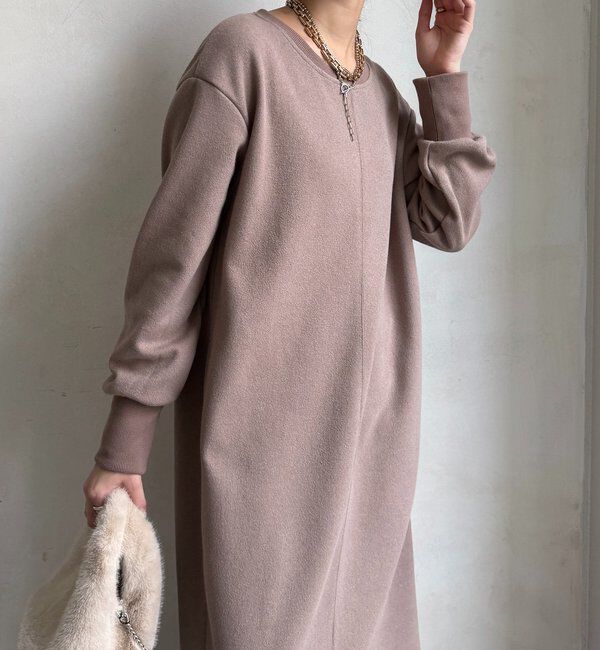  「ブークレーダンボールロングスリーブワンピース」|ワンピース|