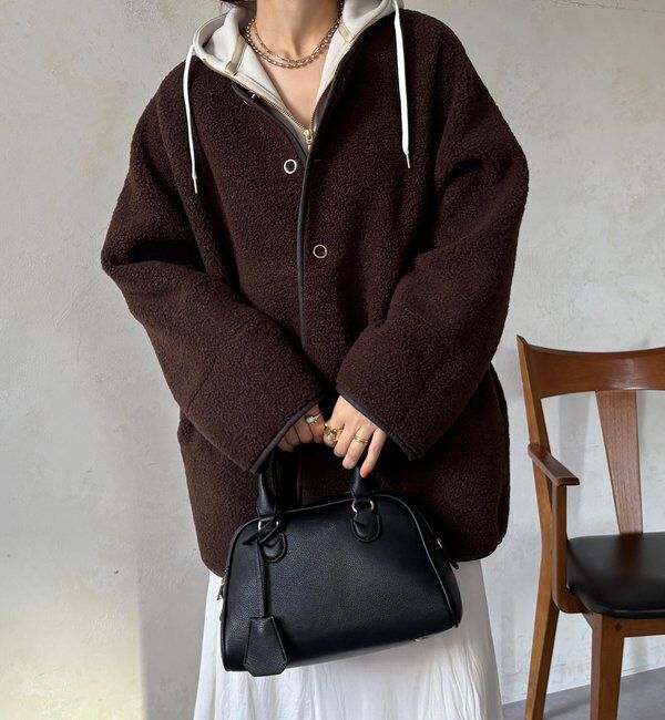  「リバーシブルボアコート」|その他|