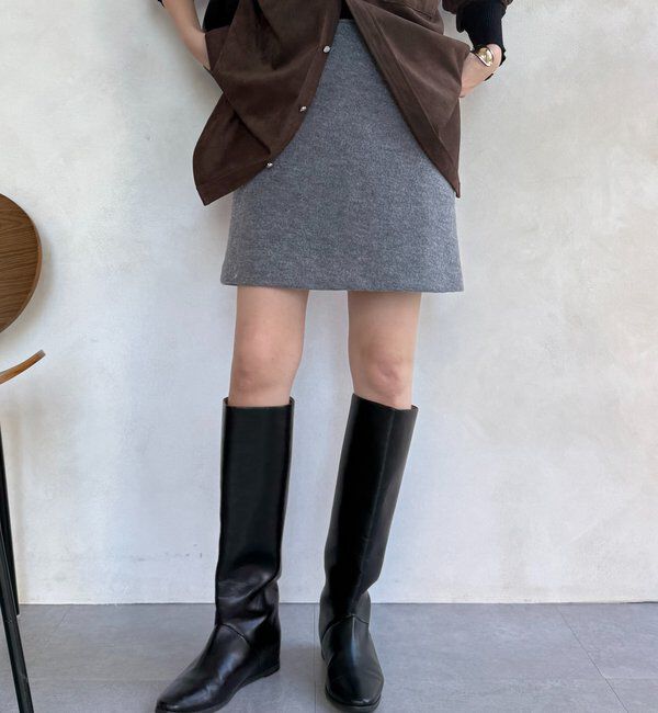  「ブークレーウールミニスカート」|スカート|