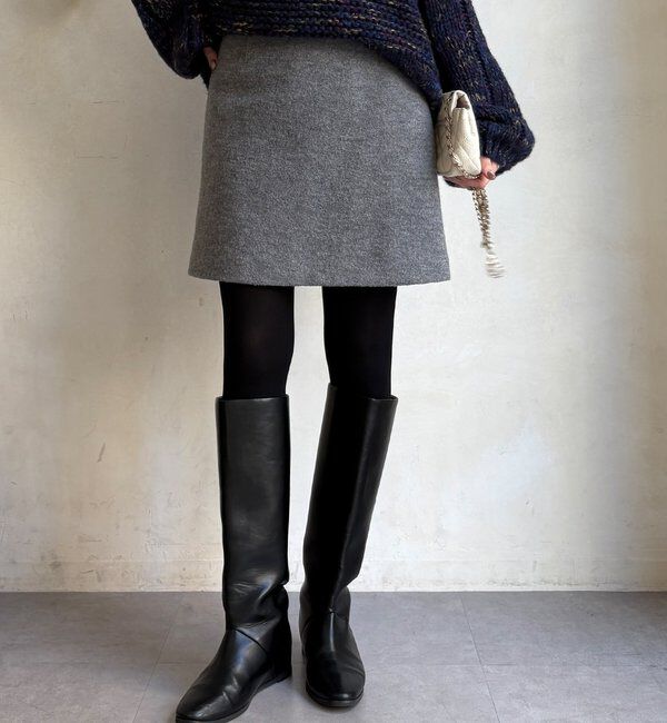  「ブークレーウールミニスカート」|スカート|