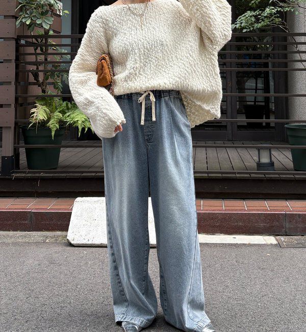  「ウールスラブロービングニット」|ニット・セーター|