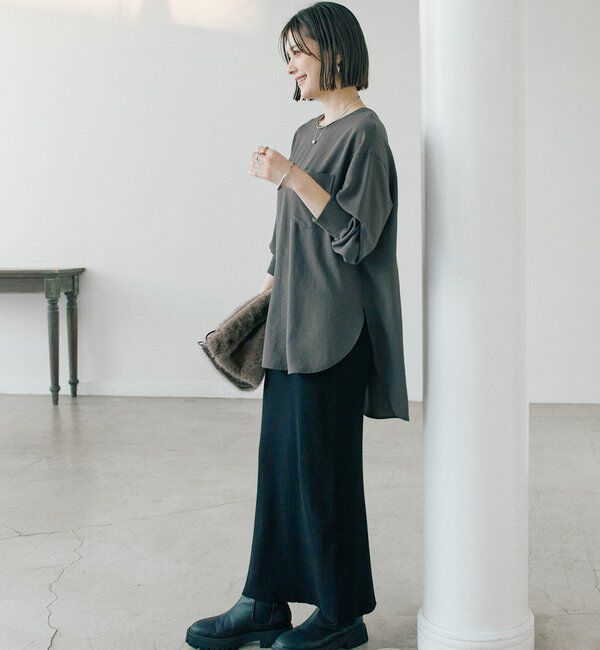  「【さらっと着やすい！/冷房・日焼け対策◎】ジョーゼットポケットブラウス」|シャツ・ブラウス|