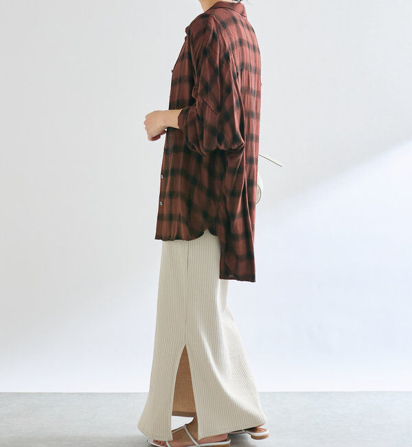  「ウォッシュドチェックワイドシャツ」|シャツ・ブラウス|