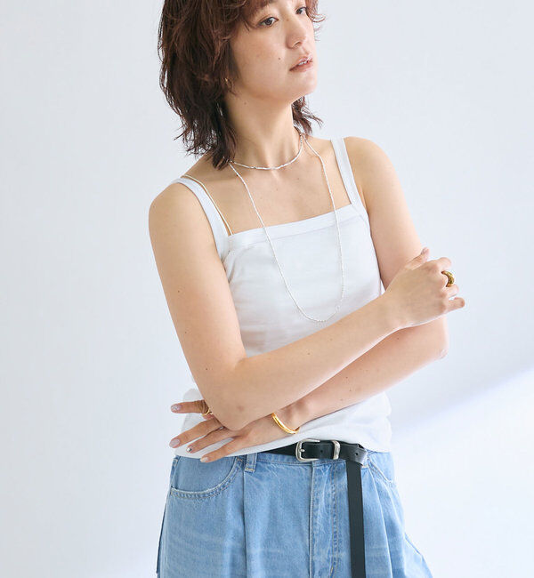  「【MYSELFbyRD（マイセルフバイリヴドロワ）】クラシックキャミ」|キャミソール|ホワイト