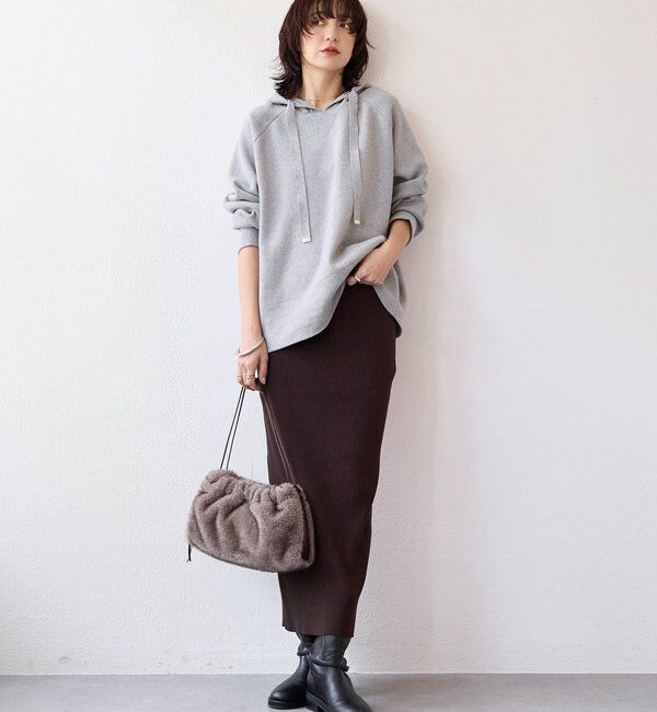  「【シーズンムードを高める】フェイクファードローストリングバッグ」|クラッチバッグ|