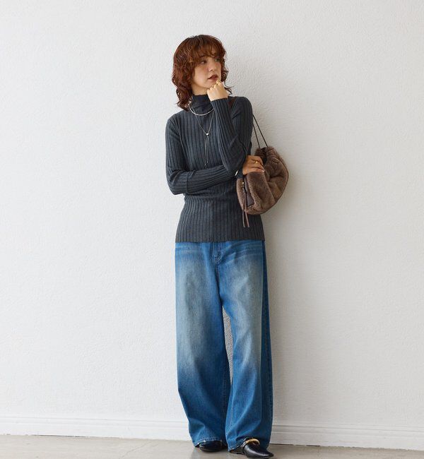  「【シーズンムードを高める】フェイクファードローストリングバッグ」|クラッチバッグ|