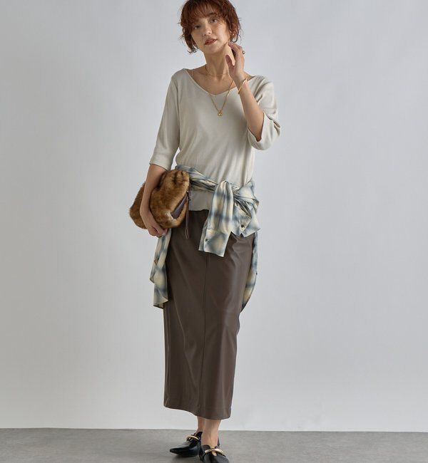  「合皮タイトスカート」|スカート|