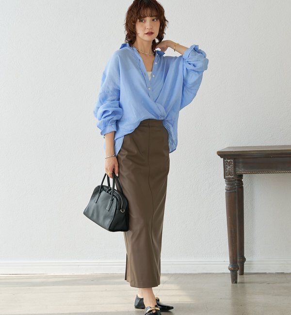  「合皮タイトスカート」|スカート|