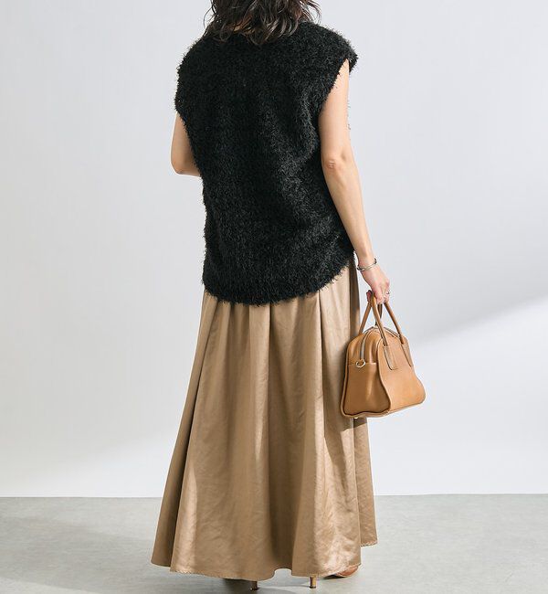  「【上品な光沢感】グロッシーギャザースカート」|スカート|