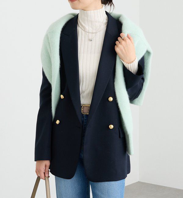  「【軽い着心地】ピーチツイルピークドラペルジャケット」|テーラードジャケット|