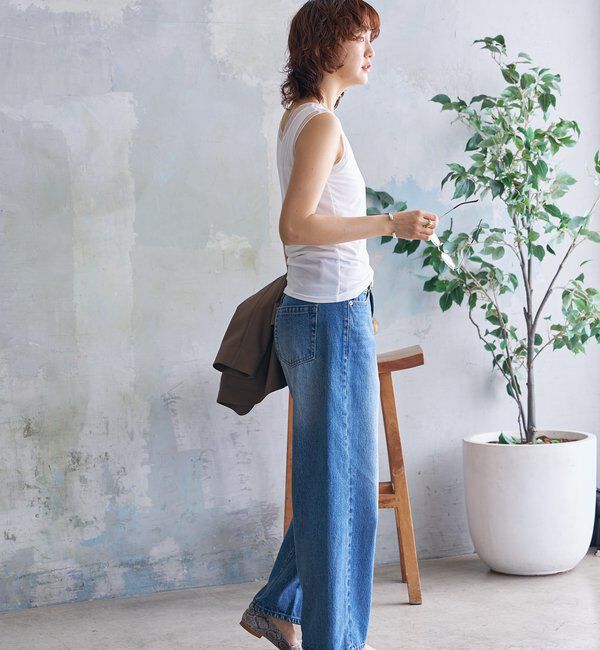  「【抜け感】チュールコンビタンク」|キャミソール|