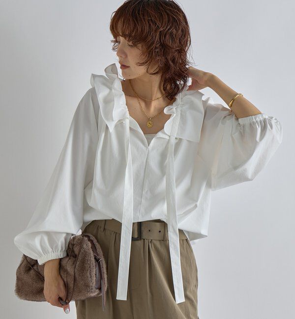  「【リバイバル】ドロストフリルカラーブラウス」|シャツ・ブラウス|