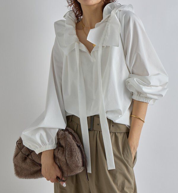  「【リバイバル】ドロストフリルカラーブラウス」|シャツ・ブラウス|