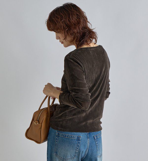  「【シーズンムード高まる】フロッキーチュールロンTee」|Tシャツ・カットソー|