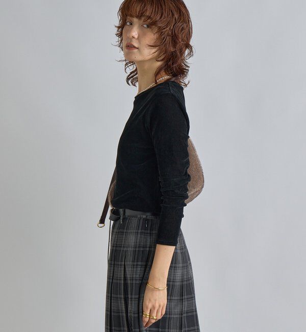  「【シーズンムード高まる】フロッキーチュールロンTee」|Tシャツ・カットソー|