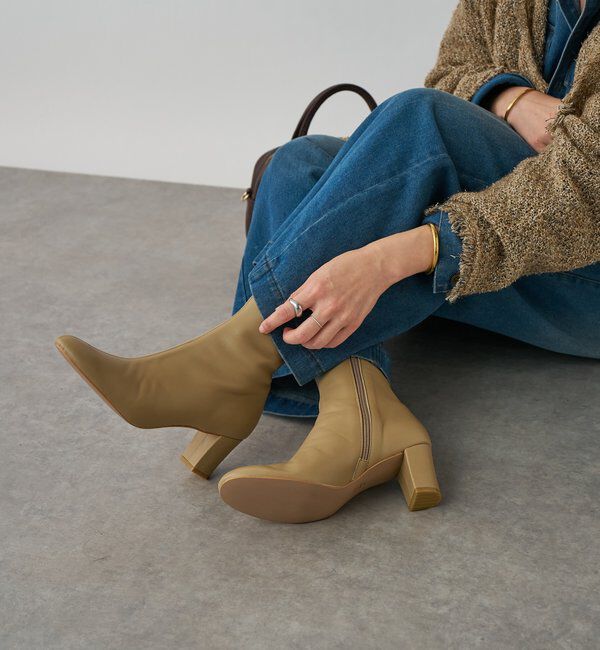  「【安定感◎】ラウンドトゥショートブーツ」|ショートブーツ|