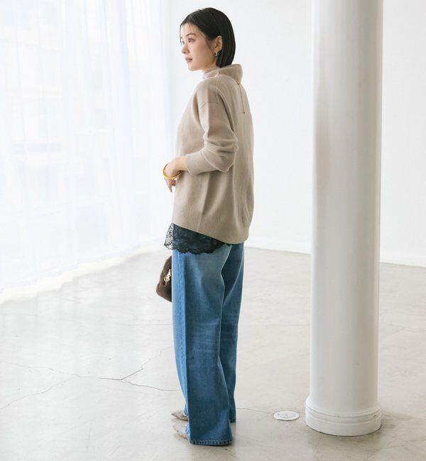  「【5色展開/万能トップス】ウール100NEWボトルネックニット」|ニット・セーター|