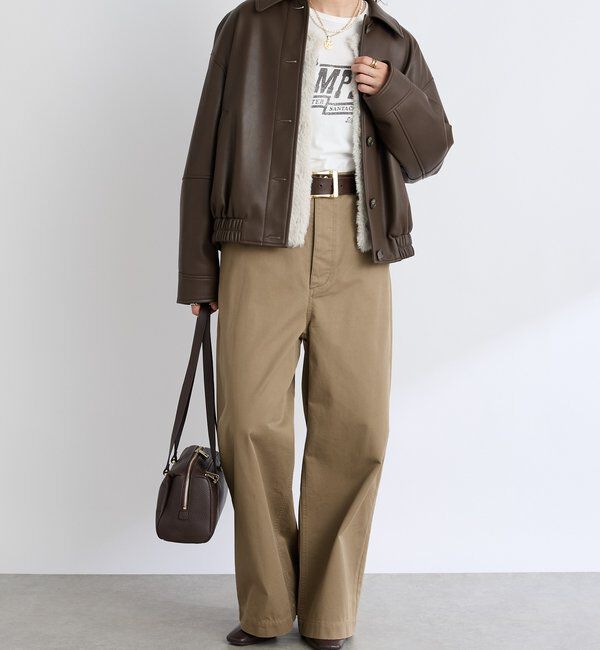  「【洗練された着こなしに】合皮ブルゾン」|ブルゾン・スタジャン|