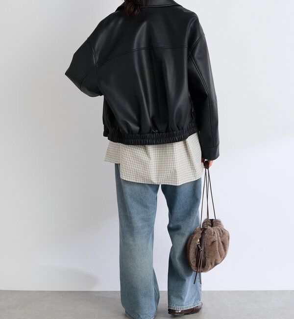  「【洗練された着こなしに】合皮ブルゾン」|ブルゾン・スタジャン|