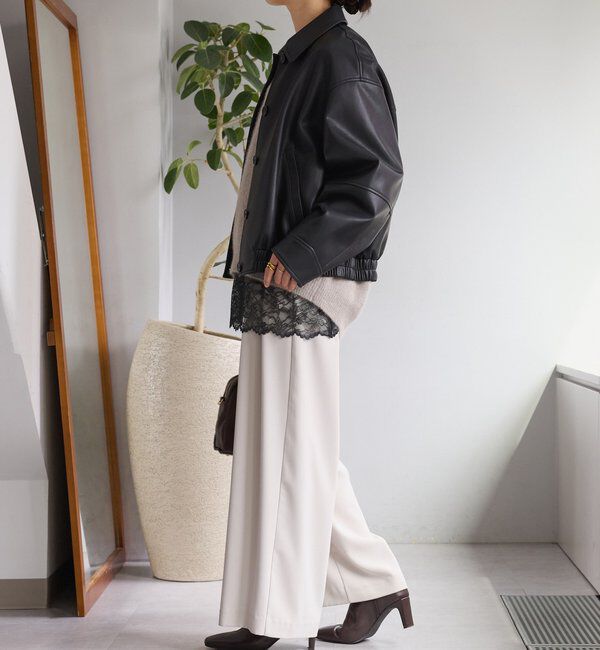  「【洗練された着こなしに】合皮ブルゾン」|ブルゾン・スタジャン|