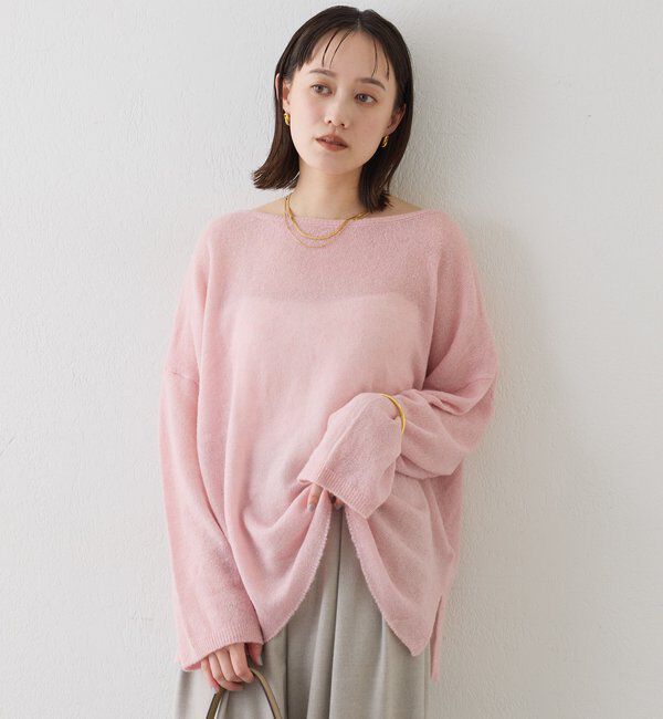  「【リニューアル】2wayスパングルシアーニット」|ニット・セーター|