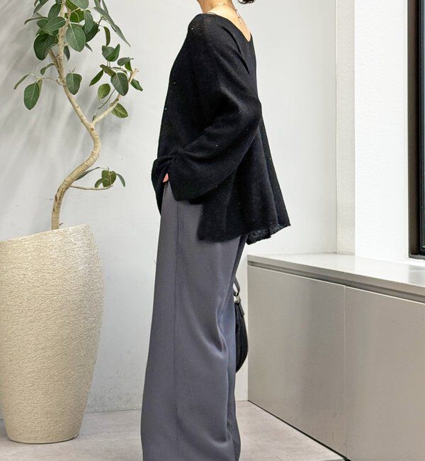  「【リニューアル】2wayスパングルシアーニット」|ニット・セーター|