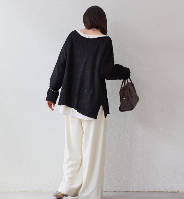  「【リニューアル】2wayスパングルシアーニット」|ニット・セーター|