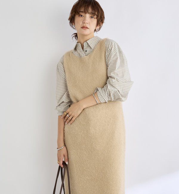  「【華やかな印象に】2wayフェザーワンピース」|ニット・セーター|