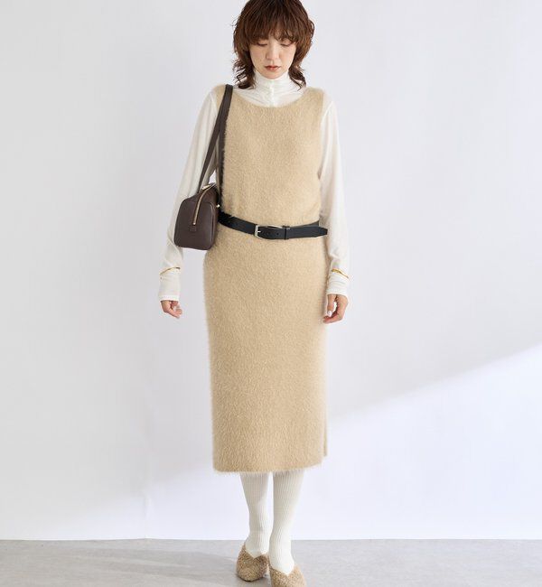  「【華やかな印象に】2wayフェザーワンピース」|ニット・セーター|