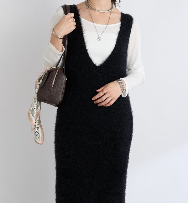  「【華やかな印象に】2wayフェザーワンピース」|ニット・セーター|