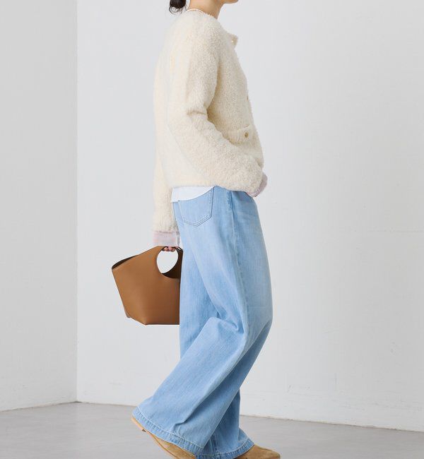  「【オンオフ使える】ウールボアニットジャケット」|カーディガン|