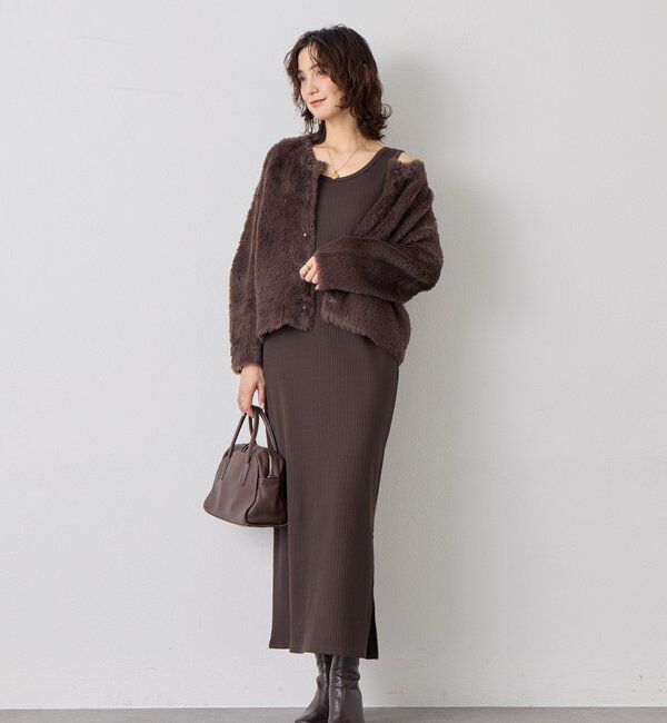  「【リバイバル/着映え】ダブルフェイスシャギーカーデ・2」|カーディガン|