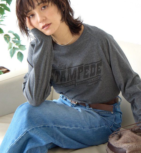  「【ヴィンテージライクな着こなしに】ヴィンテージロゴTee」|Tシャツ・カットソー|チャコールグレー