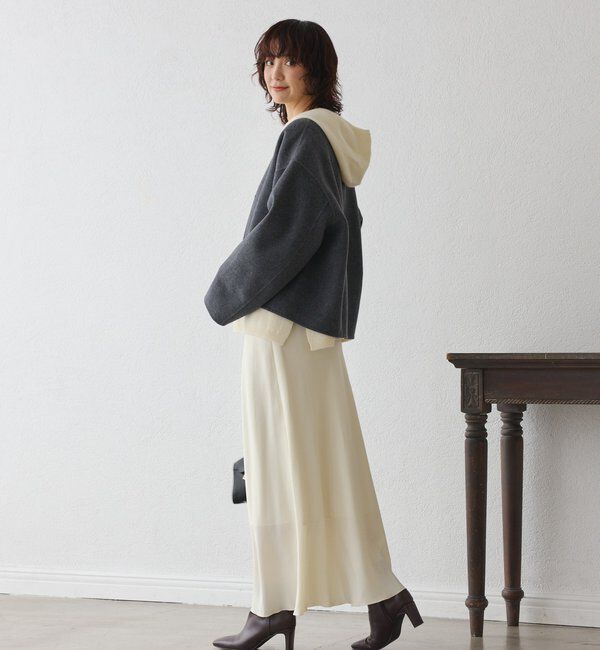  「【上品見え】ウールリバーショートコート」|その他|