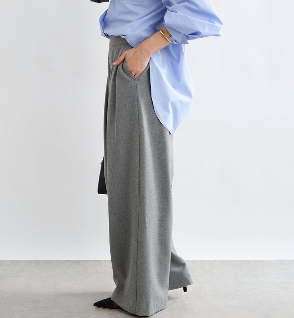  「【最高気温5度の寒い日に！/すっきり見え】ウォームタックワイドスラックス」|チノ|