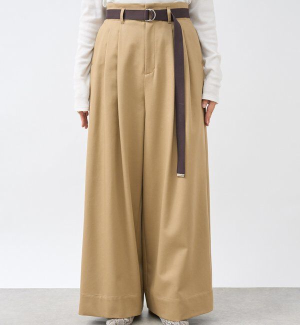  「【抜け感】タックチノワイドパンツ」|チノ|