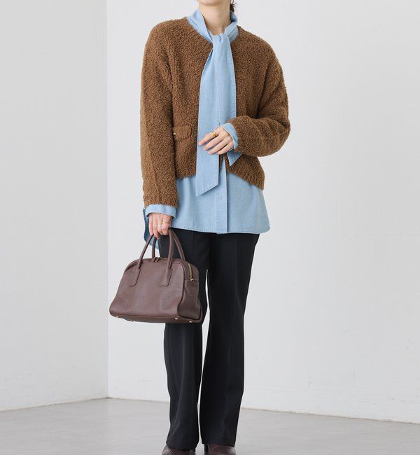  「予約【新色追加/抜け感】デニムボウタイシャツ」|シャツ・ブラウス|