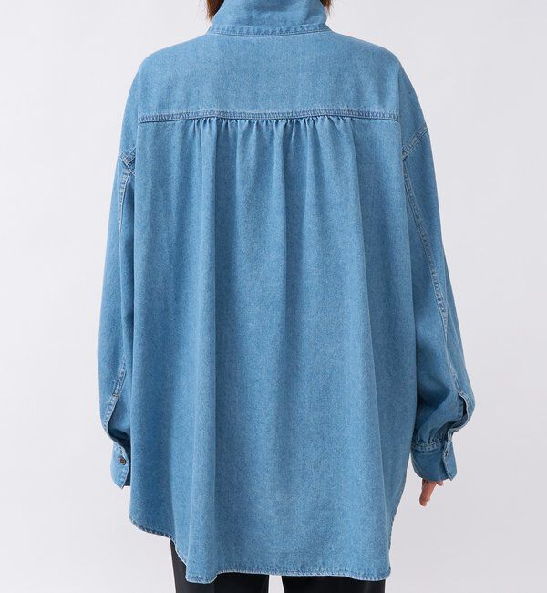  「予約【新色追加/抜け感】デニムボウタイシャツ」|シャツ・ブラウス|