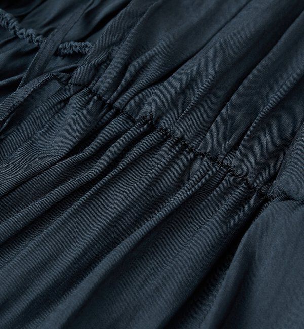  「【2WAY仕様】ギャザーストリングツイルブラウス」|シャツ・ブラウス|