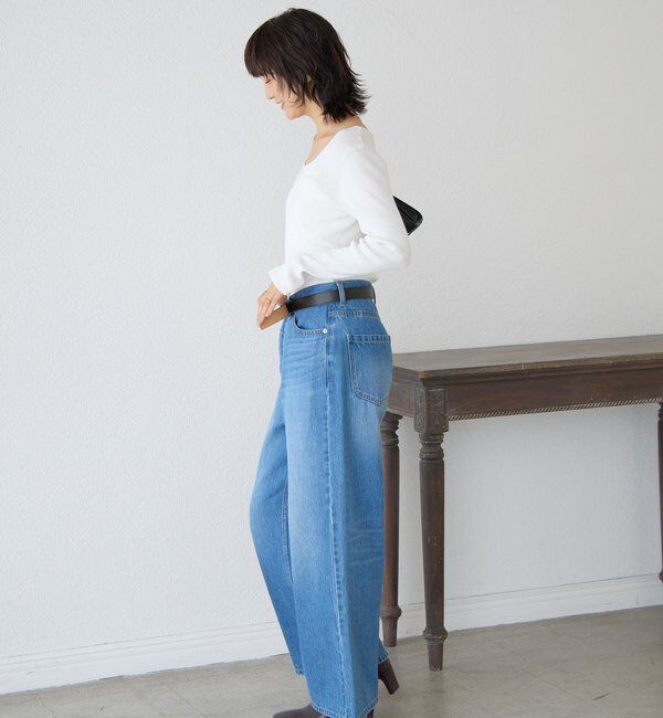  「【女性らしい抜け感】スクエア2WAYリブニット」|ニット・セーター|