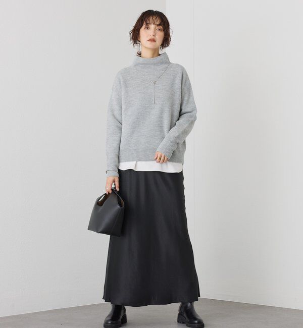  「【リラクシーな履き心地】ヴィンテージサテンバイアススカート」|スカート|