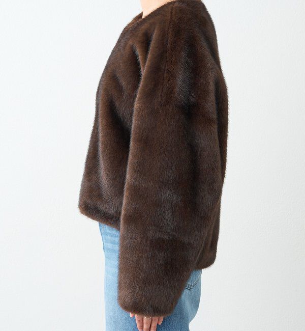  「【シーズンムード高まる】ミンクライクショートコート」|その他|