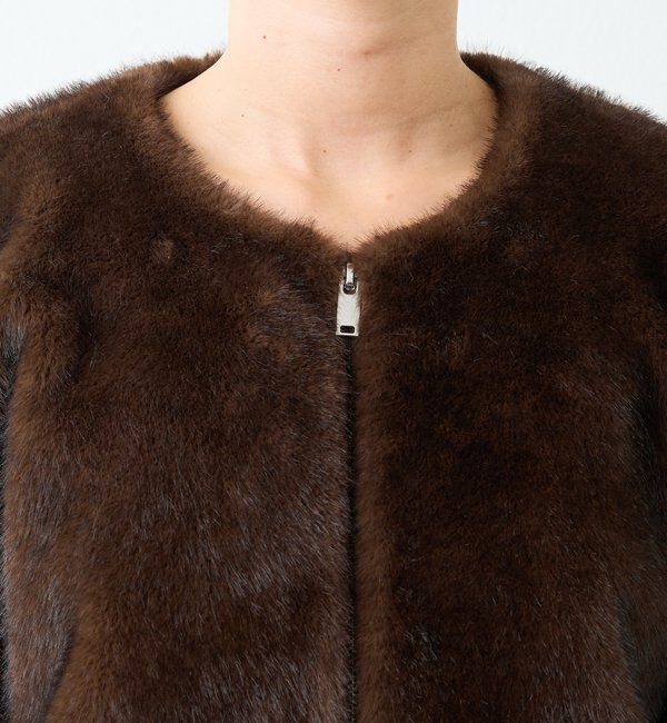  「【シーズンムード高まる】ミンクライクショートコート」|その他|