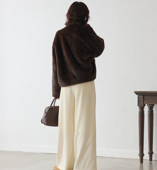  「【シーズンムード高まる】ミンクライクショートコート」|その他|