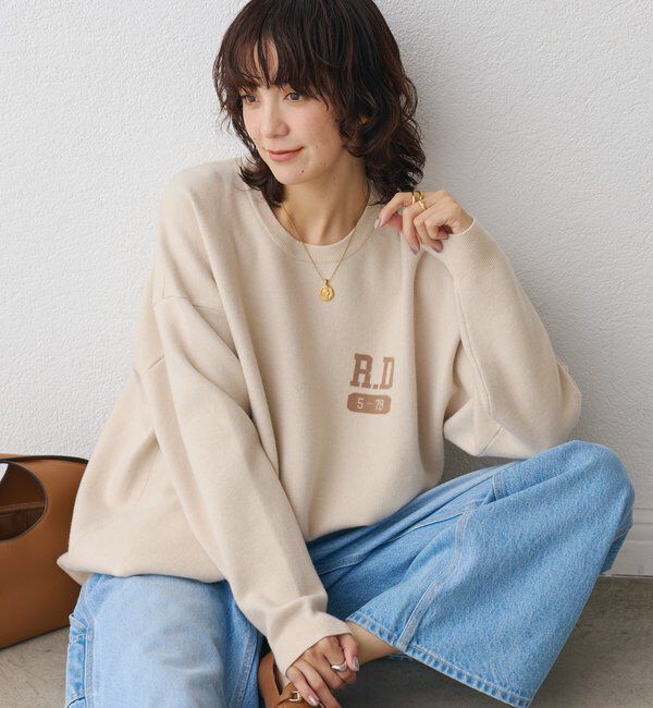  「【バックロゴが目を惹く】アスレチックロゴニット」|ニット・セーター|